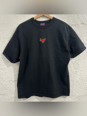 Champion X Broken Promises Broken Roses Graphic Shirt Mens Med Embroidered Tee